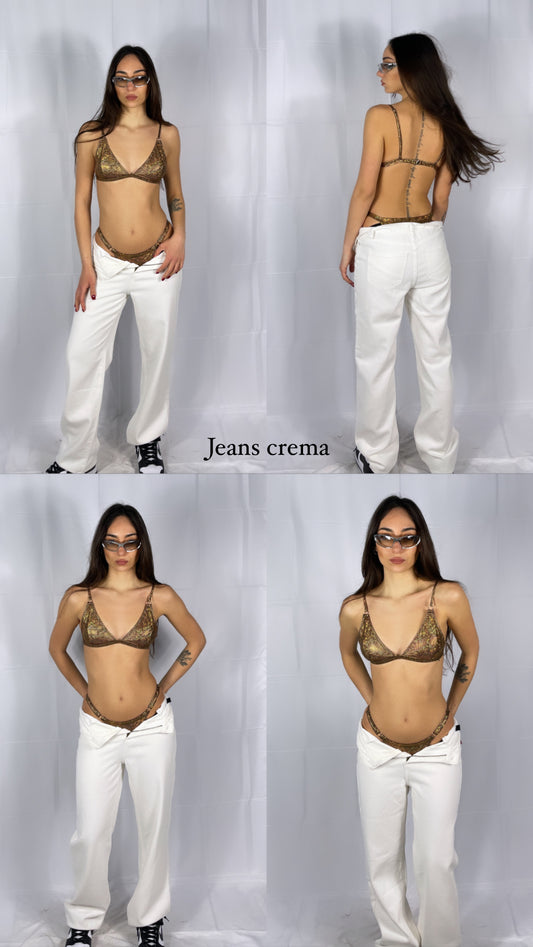 Jeans crema